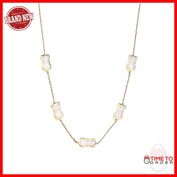 Pearlized Bunny Necklace 16-18